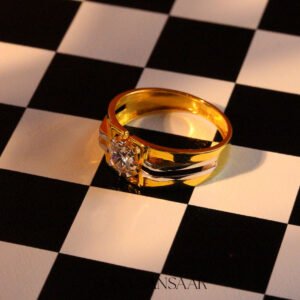 22k Gold Single Stone Ring with Eight-Prong Setting