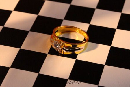 22k Gold Single Stone Ring with Eight-Prong Setting