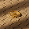 22k Gold Ladies Fancy Hearts Ring with Hearts and Floral Bloom Design