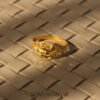 22k Gold Ladies Fancy Hearts Ring with Interwoven Hearts and Faceted Star Detailing