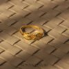 22K Gold Ladies’ Fancy Hearts Ring with Diamond-Cut Textured Heart Centre Design