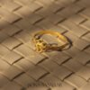 22k Gold Fancy Floral Ring with Open Petal Design