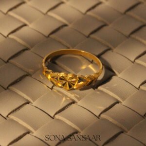 22k Gold Ladies Fancy Hearts Ring with Radiant Heart Motifs
