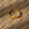 22k Gold Ladies Fancy Hearts Ring with Rope and Faceted Motifs