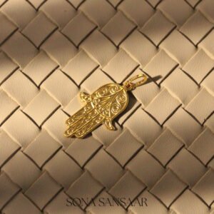 22K Gold Hamsa Pendant