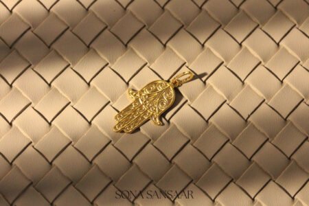 22K Gold Hamsa Pendant