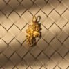 22K Gold Floral Filigree Drop Pendant